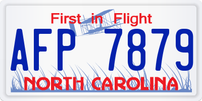 NC license plate AFP7879