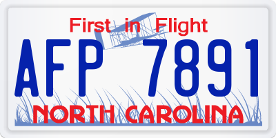 NC license plate AFP7891
