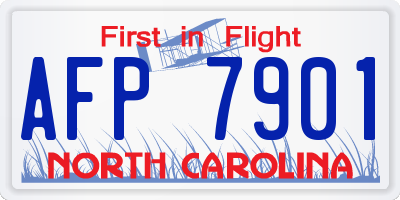 NC license plate AFP7901