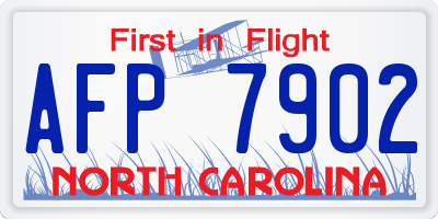NC license plate AFP7902