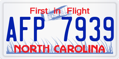 NC license plate AFP7939
