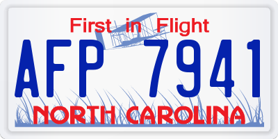 NC license plate AFP7941