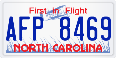 NC license plate AFP8469