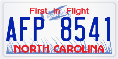 NC license plate AFP8541