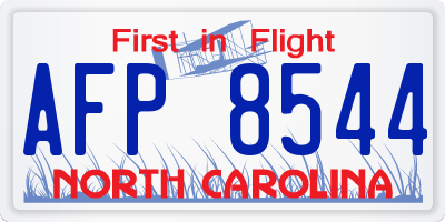 NC license plate AFP8544