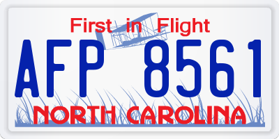 NC license plate AFP8561