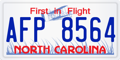 NC license plate AFP8564