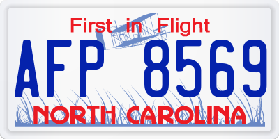 NC license plate AFP8569