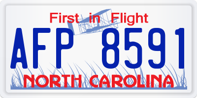 NC license plate AFP8591