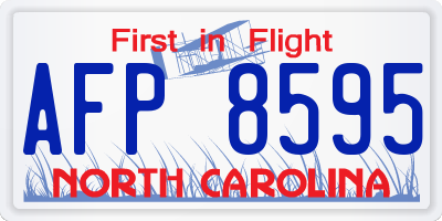 NC license plate AFP8595