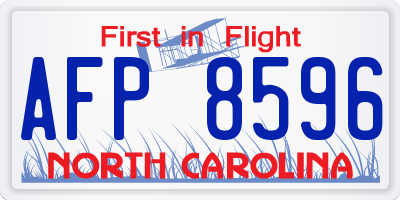 NC license plate AFP8596
