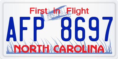 NC license plate AFP8697