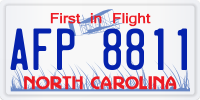 NC license plate AFP8811