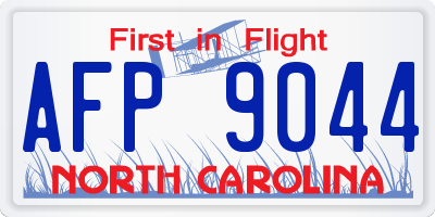 NC license plate AFP9044