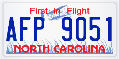 NC license plate AFP9051