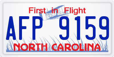 NC license plate AFP9159
