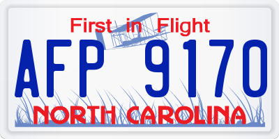 NC license plate AFP9170