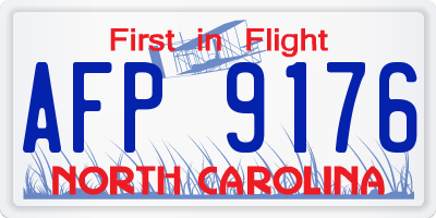 NC license plate AFP9176