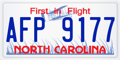 NC license plate AFP9177