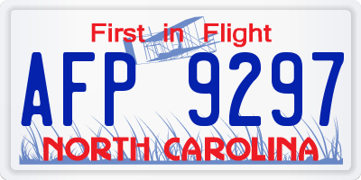 NC license plate AFP9297