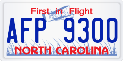 NC license plate AFP9300
