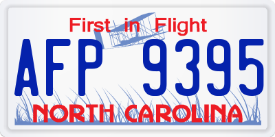 NC license plate AFP9395