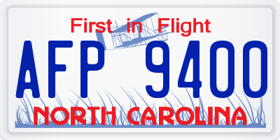 NC license plate AFP9400