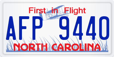 NC license plate AFP9440