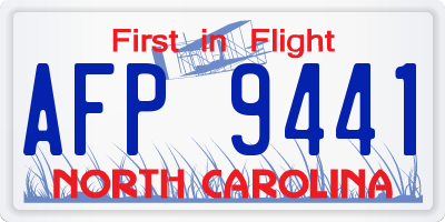NC license plate AFP9441