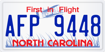 NC license plate AFP9448
