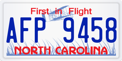 NC license plate AFP9458
