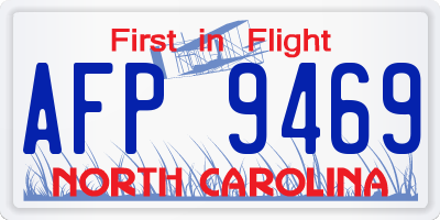 NC license plate AFP9469