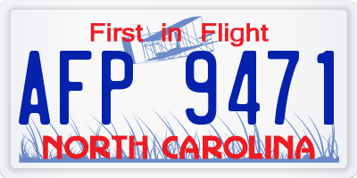 NC license plate AFP9471