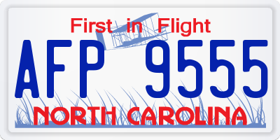 NC license plate AFP9555