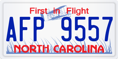 NC license plate AFP9557