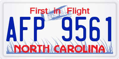 NC license plate AFP9561