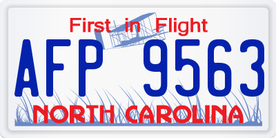 NC license plate AFP9563