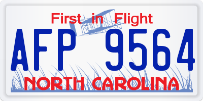 NC license plate AFP9564
