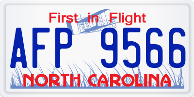 NC license plate AFP9566