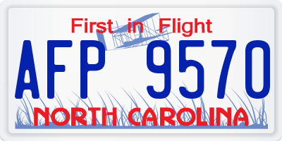 NC license plate AFP9570