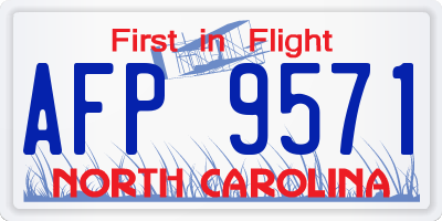 NC license plate AFP9571