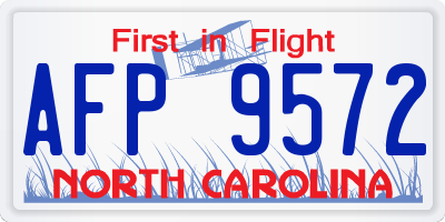 NC license plate AFP9572