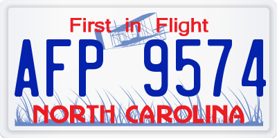 NC license plate AFP9574