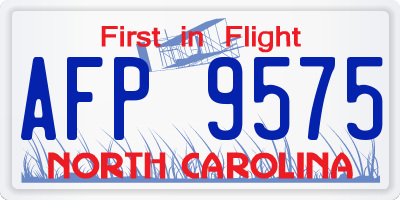 NC license plate AFP9575