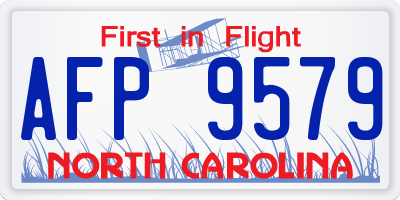 NC license plate AFP9579