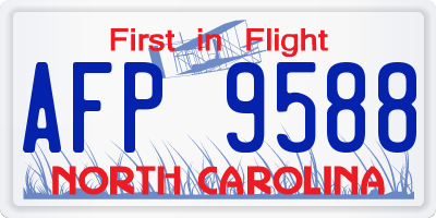 NC license plate AFP9588