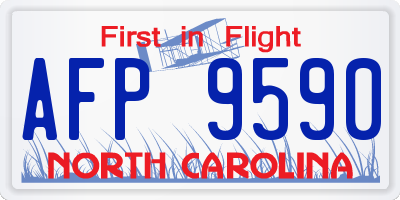 NC license plate AFP9590