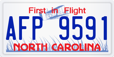 NC license plate AFP9591