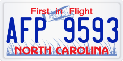 NC license plate AFP9593