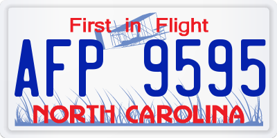 NC license plate AFP9595